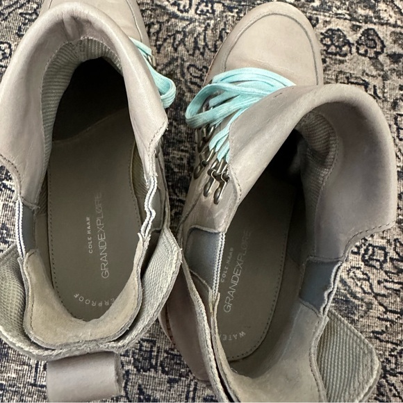 COLE HAAN Women’s 8 ZeroGrand Wedge Hiker Boots Ankle Slip On Lace Up - Picture 6 of 9